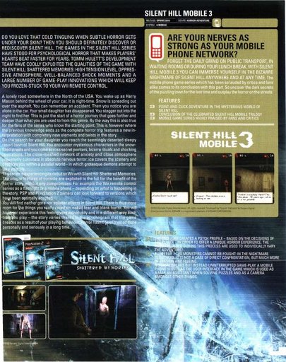 Silent Hill: Shattered Memories - Журнал "On Screen": превью Silent Hill: Shattered Memories и анонс Silent Hill: Mobile 3